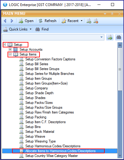 harmon code allocate